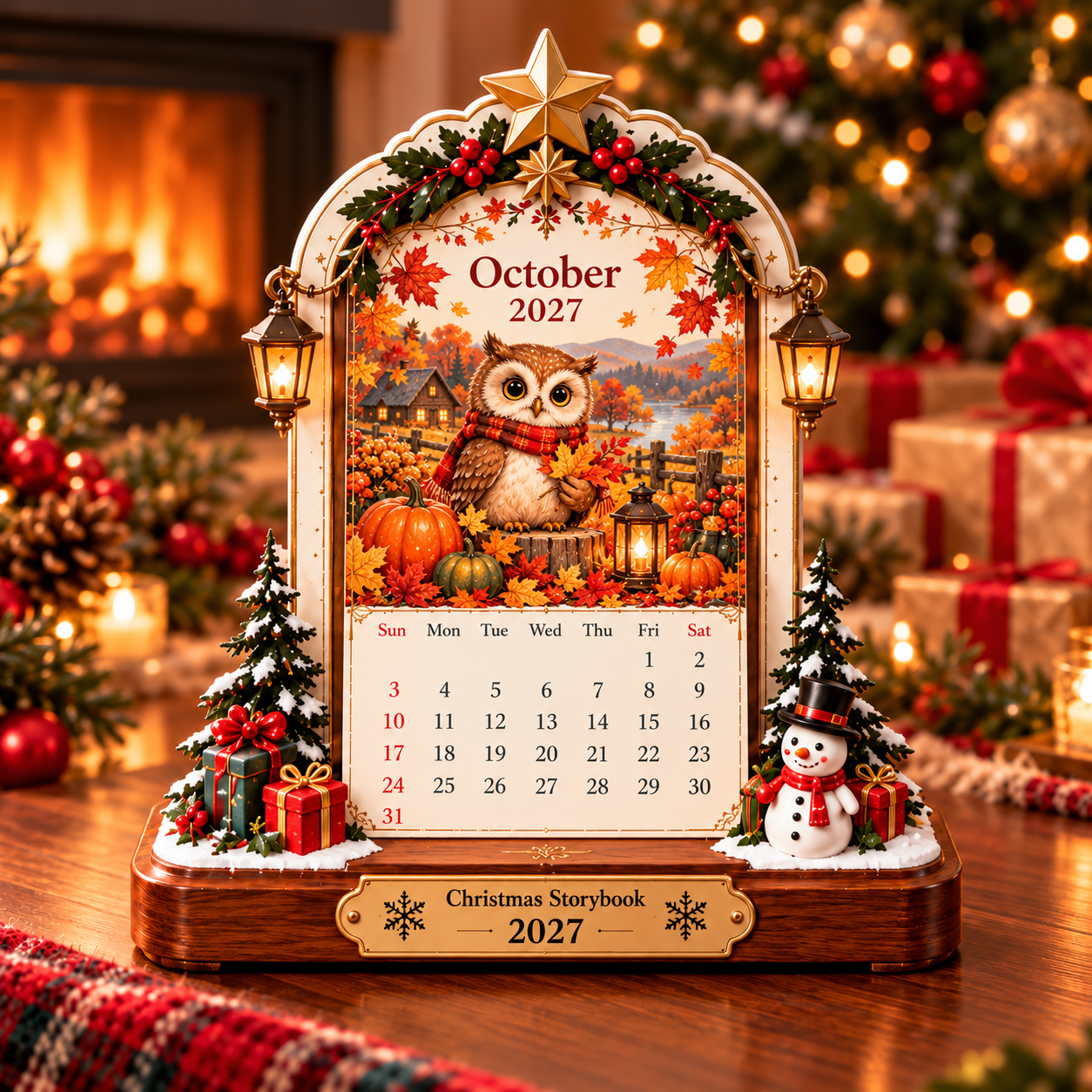 ❤️ a2027 Christmas Storybook Desk Calendar Gift Set
