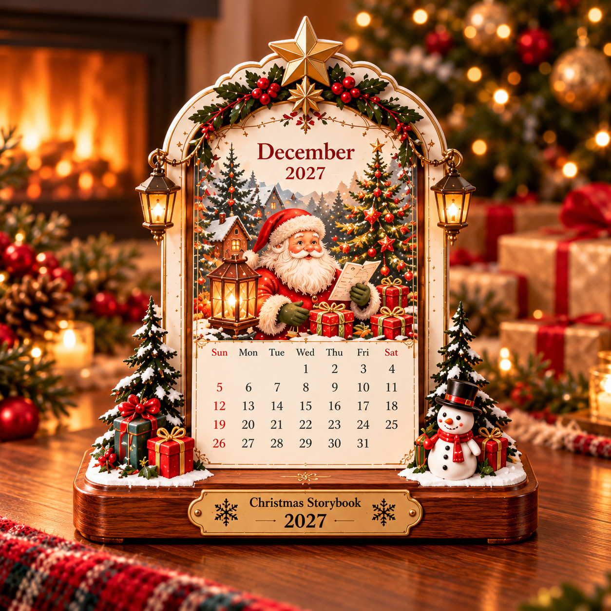 ❤️ a2027 Christmas Storybook Desk Calendar Gift Set