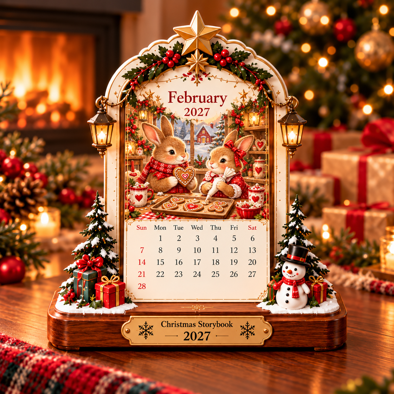 ❤️ a2027 Christmas Storybook Desk Calendar Gift Set