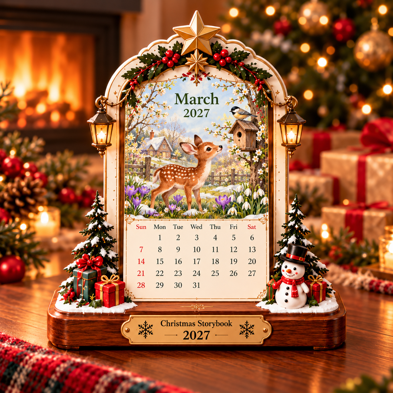 ❤️ a2027 Christmas Storybook Desk Calendar Gift Set