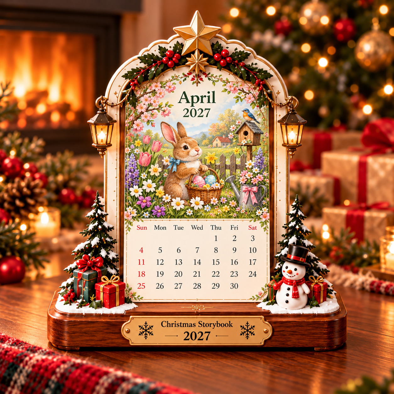 ❤️ a2027 Christmas Storybook Desk Calendar Gift Set