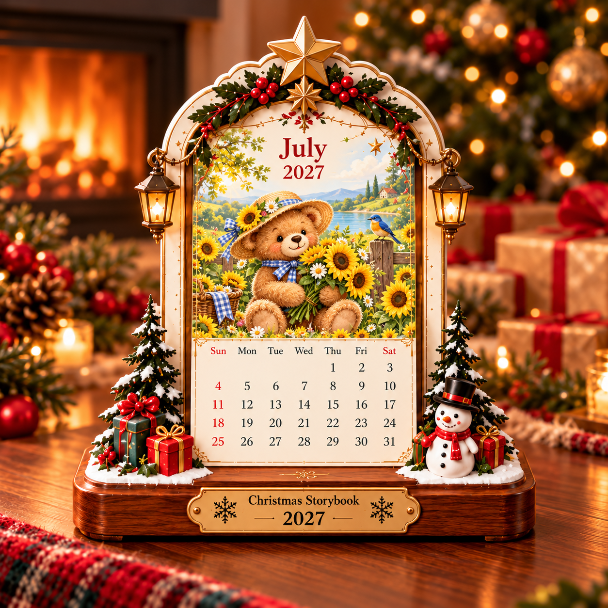 ❤️ a2027 Christmas Storybook Desk Calendar Gift Set