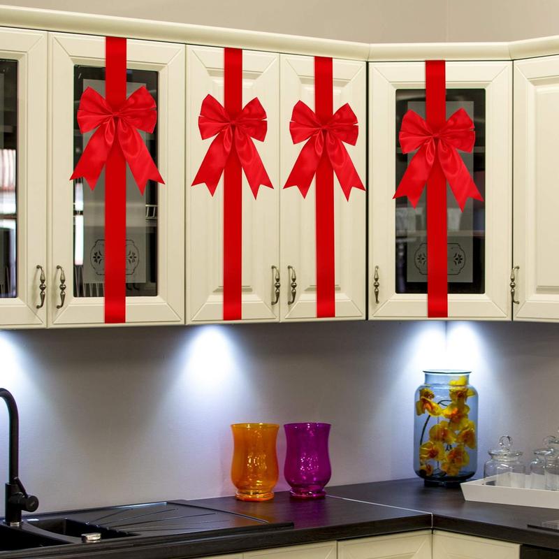 Christmas Cabinet Ribbons Bows