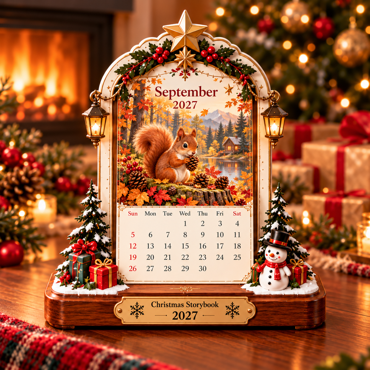 ❤️ a2027 Christmas Storybook Desk Calendar Gift Set