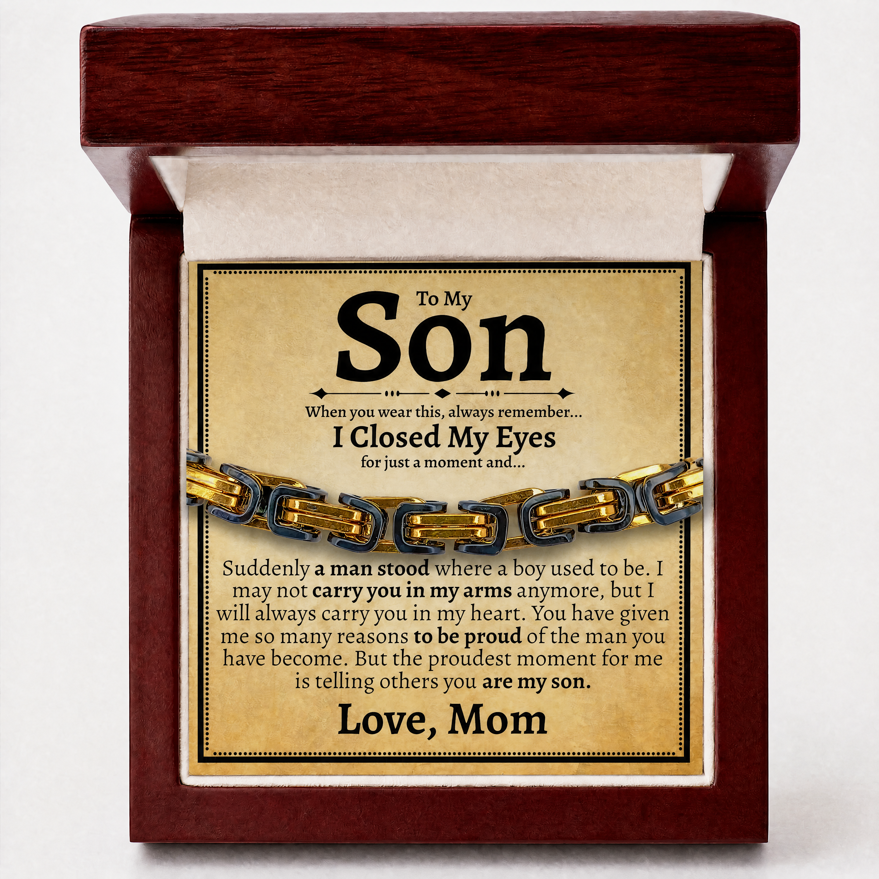 A Bracelet He’ll Wear. A Message He’ll Never Forget.