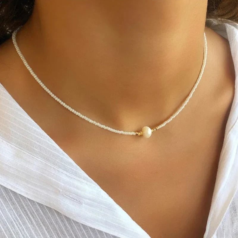 🔥 LAST DAY BUY 1 GET 1 FREE⏰Freshwater Pearl Necklace (4 Color Options)