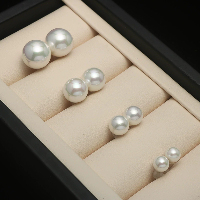 925 Sterling Silver Akoya Pearl Stud Earrings
