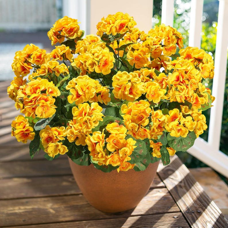 🔥Last Day 49% OFF🌼Artificial Geranium Flowers - UV resistant, Waterproof, Windproof