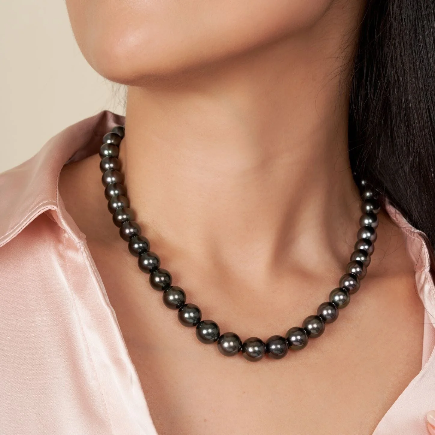 8-10mm Tahitian Black South Sea Pearl Necklace
