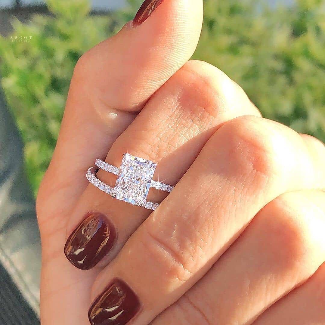 🔥Handmade 3CT Square Radiant Cut Moissanite Ring 🎉Special Offer for Mother's Day!🎉