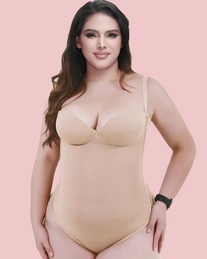 Back Lace-up Bodysuit Thong Seamless Shapewear