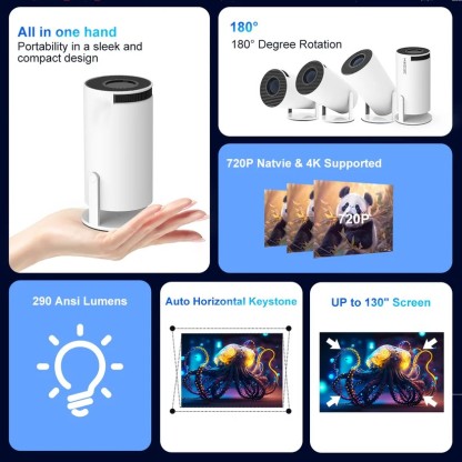 Portable Projector 4K Home Cinema