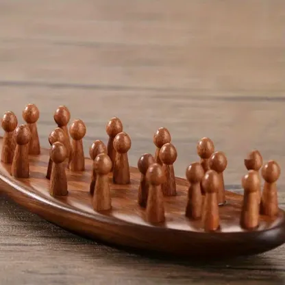 Solid Wood Meridian Massage Comb