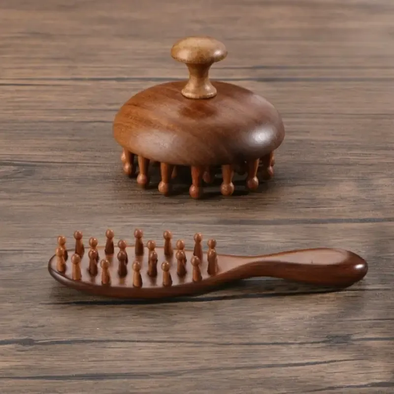 Solid Wood Meridian Massage Comb