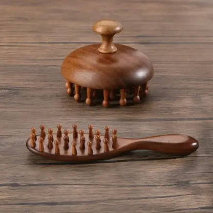 Solid Wood Meridian Massage Comb