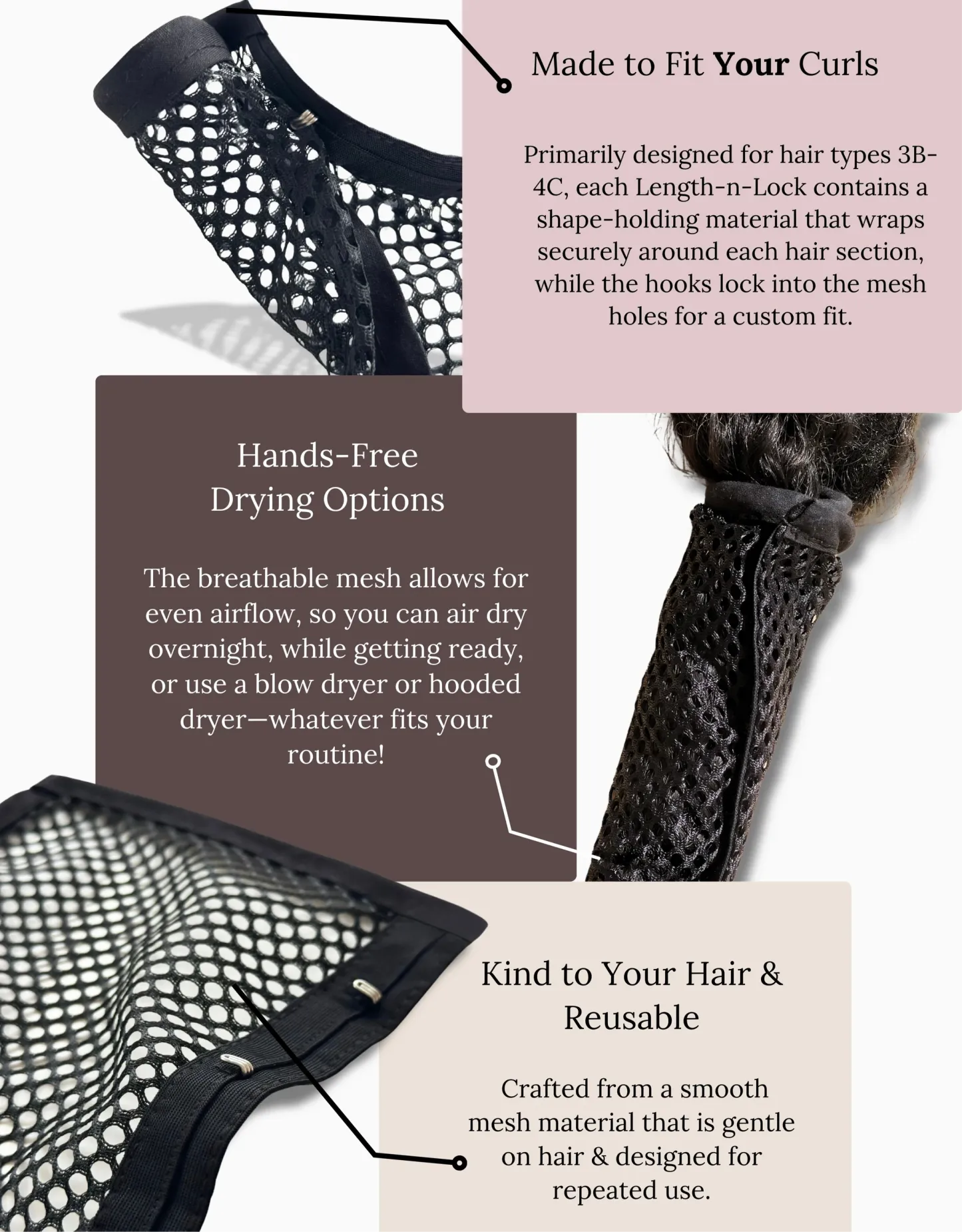 Mesh Dry Hair Curling Cap