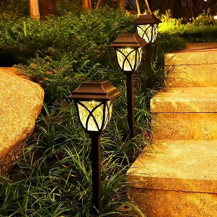 Solar Landscape Ground Lights Outdoor Garden Pathway Lamps