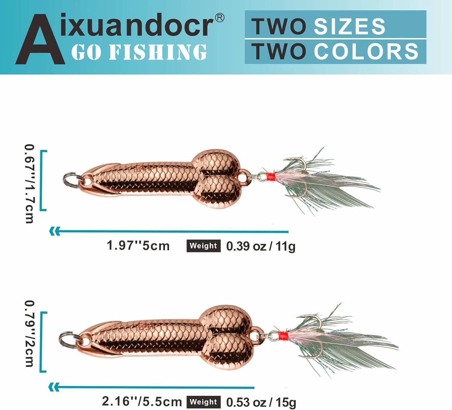 Bass Fishing Lure, Fishing Spoons, Topwater Fishing Lures with Trebles Hooks, Trout Fishing Lures, Fishing Tackle for Freshwater and Saltwater, Fishing Gifts for Men