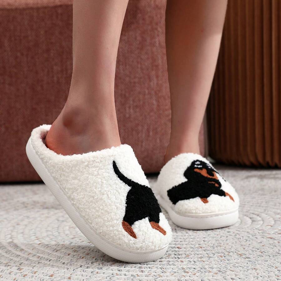 Custom-made fleece-lined warm cotton slippers