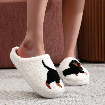 Custom-made fleece-lined warm cotton slippers