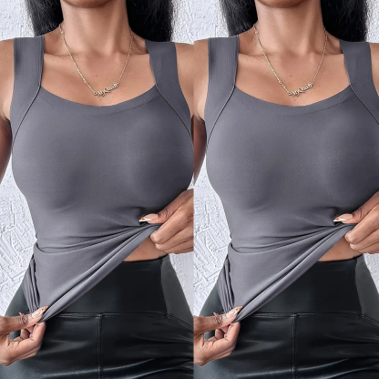 🔥Buy 1 get 1 free💐Women's U Neck Thermal Tank Tops with Built-In Bra