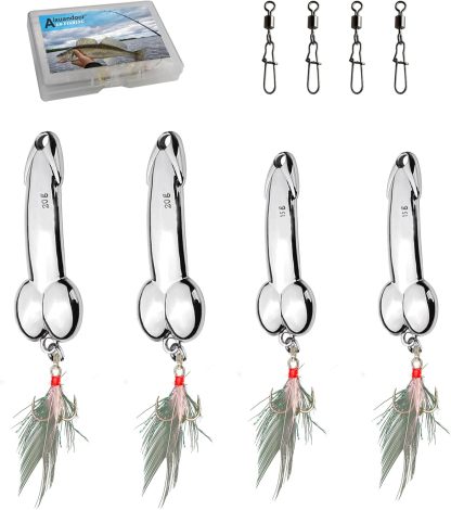 Bass Fishing Lure, Fishing Spoons, Topwater Fishing Lures with Trebles Hooks, Trout Fishing Lures, Fishing Tackle for Freshwater and Saltwater, Fishing Gifts for Men