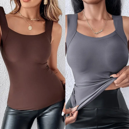 🔥Buy 1 get 1 free💐Women's U Neck Thermal Tank Tops with Built-In Bra