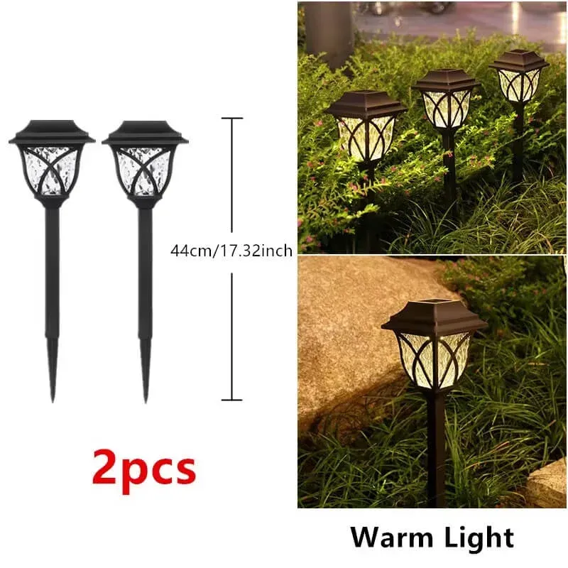 Solar Landscape Ground Lights Outdoor Garden Pathway Lamps