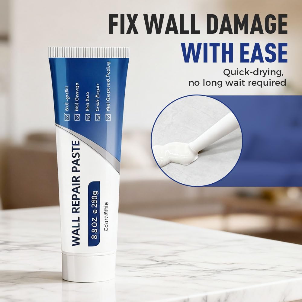 Wall Repair Paste – Fast-drying drywall repair compound and concrete crack filler