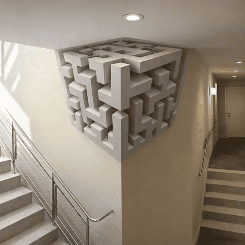Wall art that reshapes reality