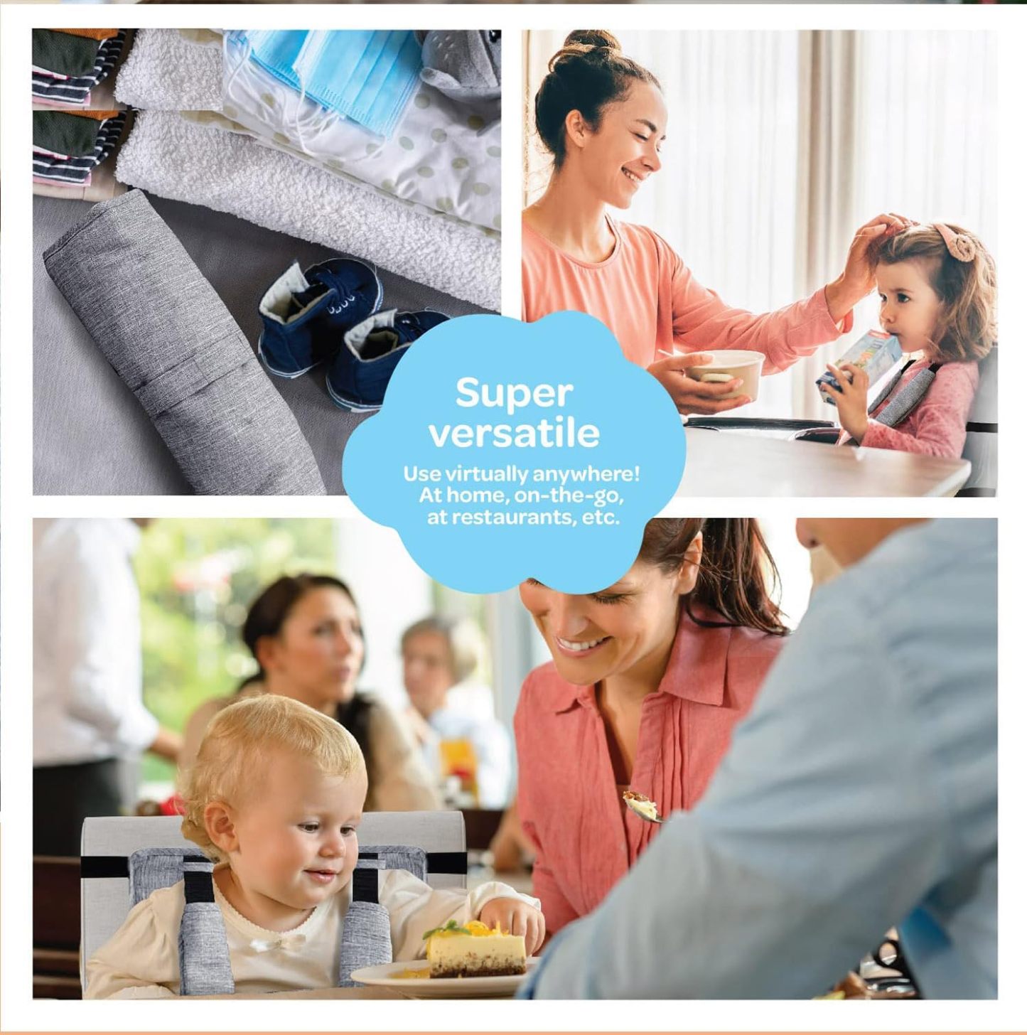 Baby high chair safety belt