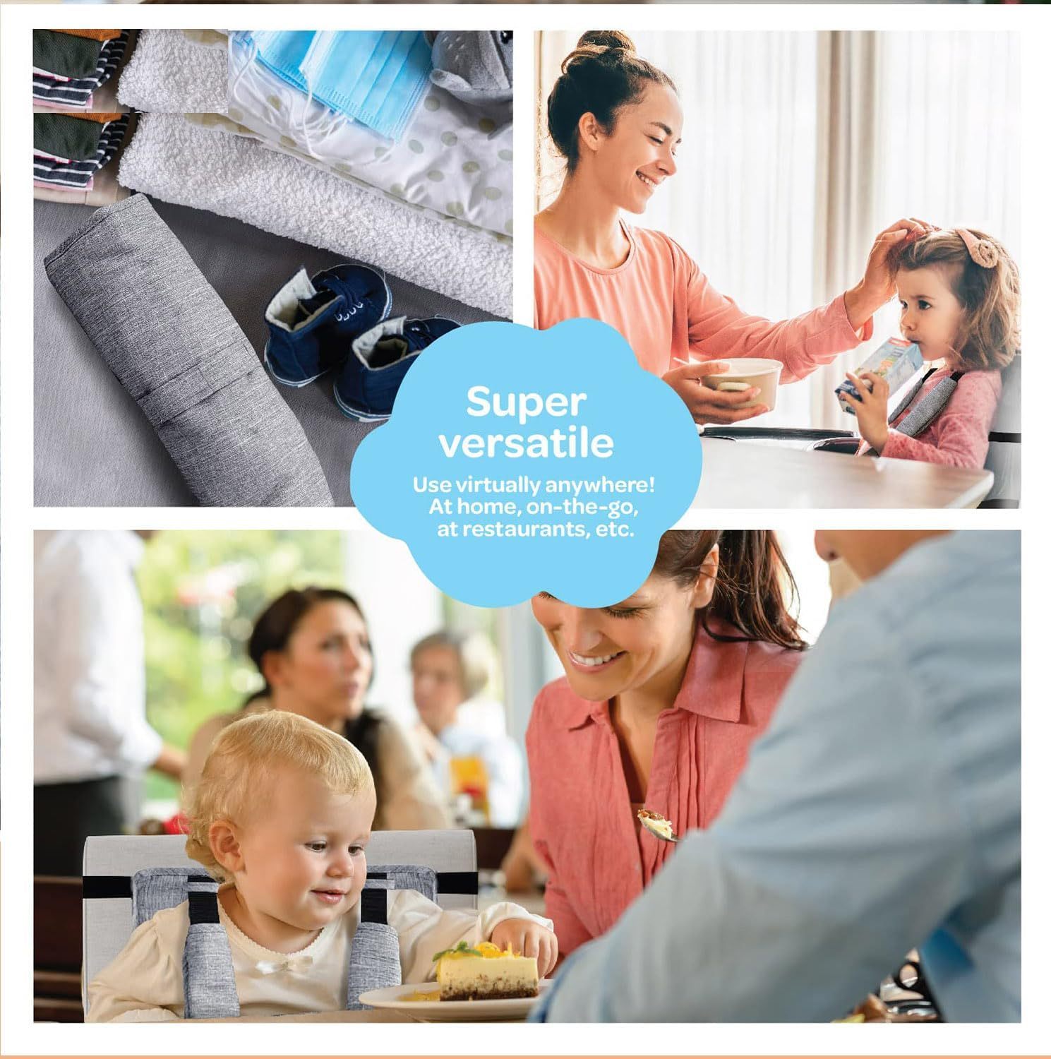 Baby high chair safety belt