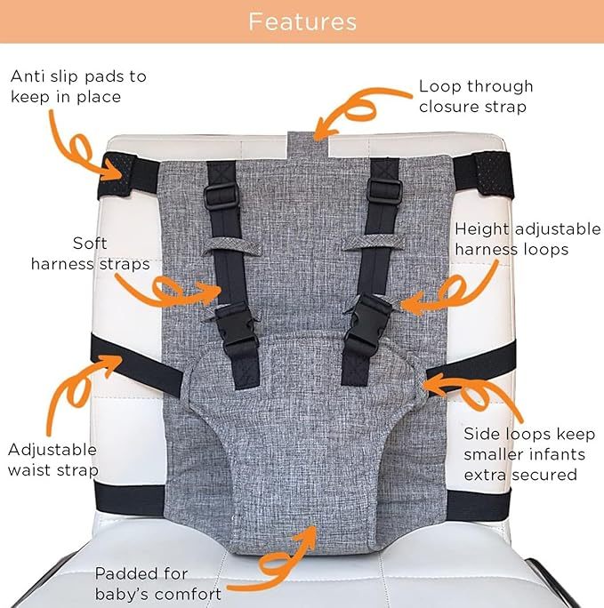 Baby high chair safety belt