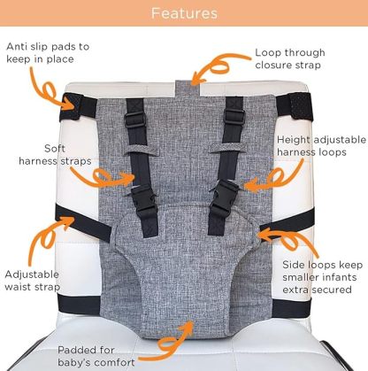 Baby high chair safety belt