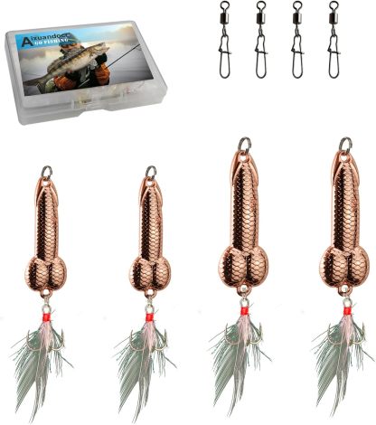 Bass Fishing Lure, Fishing Spoons, Topwater Fishing Lures with Trebles Hooks, Trout Fishing Lures, Fishing Tackle for Freshwater and Saltwater, Fishing Gifts for Men