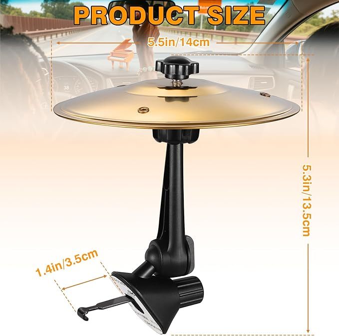 Car Crash Cymbal,Car Cymbal Air Vent Drums,Clip On Mini Symbal for Music Lovers
