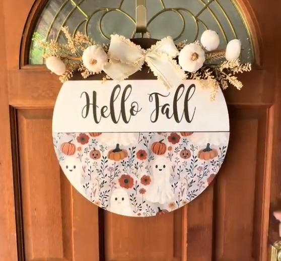 Wooden door hanger creative letter sign