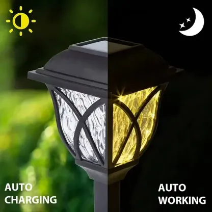 Solar Landscape Ground Lights Outdoor Garden Pathway Lamps