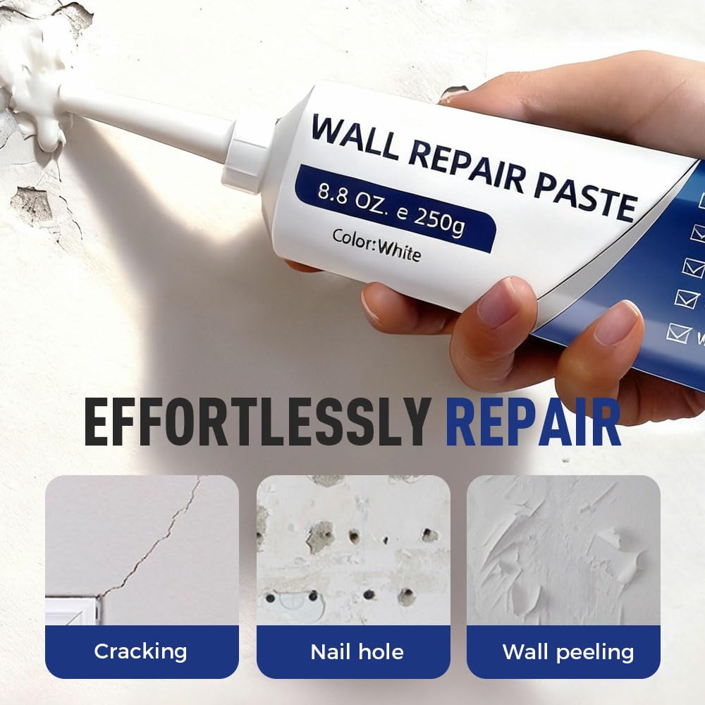 Wall Repair Paste – Fast-drying drywall repair compound and concrete crack filler