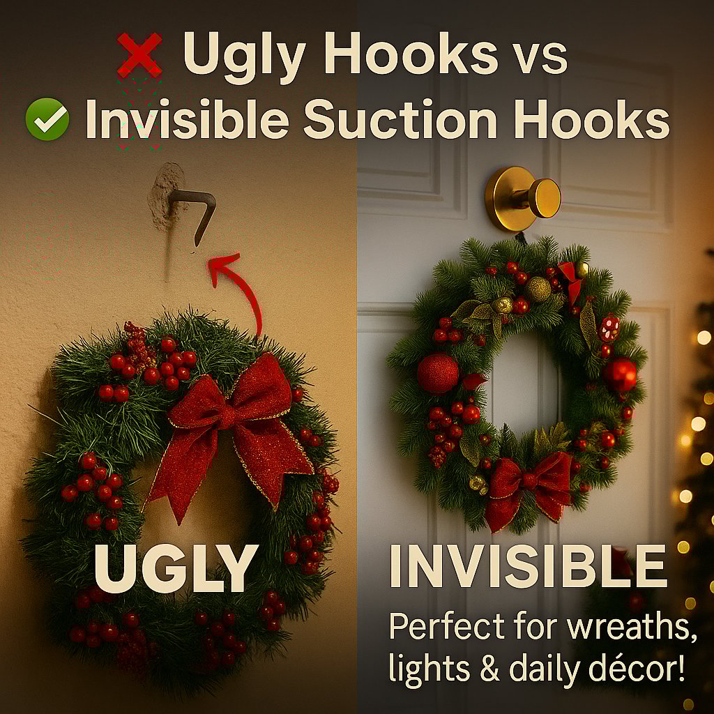 🎄Christmas Sales 49% OFF-2025 Upgraded Suction Cup Hooks