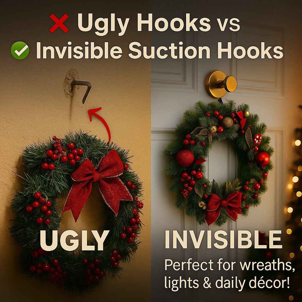 🎄Christmas Sales 49% OFF-2025 Upgraded Suction Cup Hooks