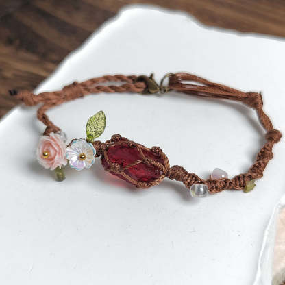 Handmade Bohemian Floral Bracelet-🌿Natural Beauty, Handmade Art🎨