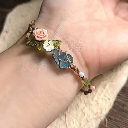 Handmade Bohemian Floral Bracelet-🌿Natural Beauty, Handmade Art🎨