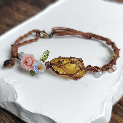 Handmade Bohemian Floral Bracelet-🌿Natural Beauty, Handmade Art🎨