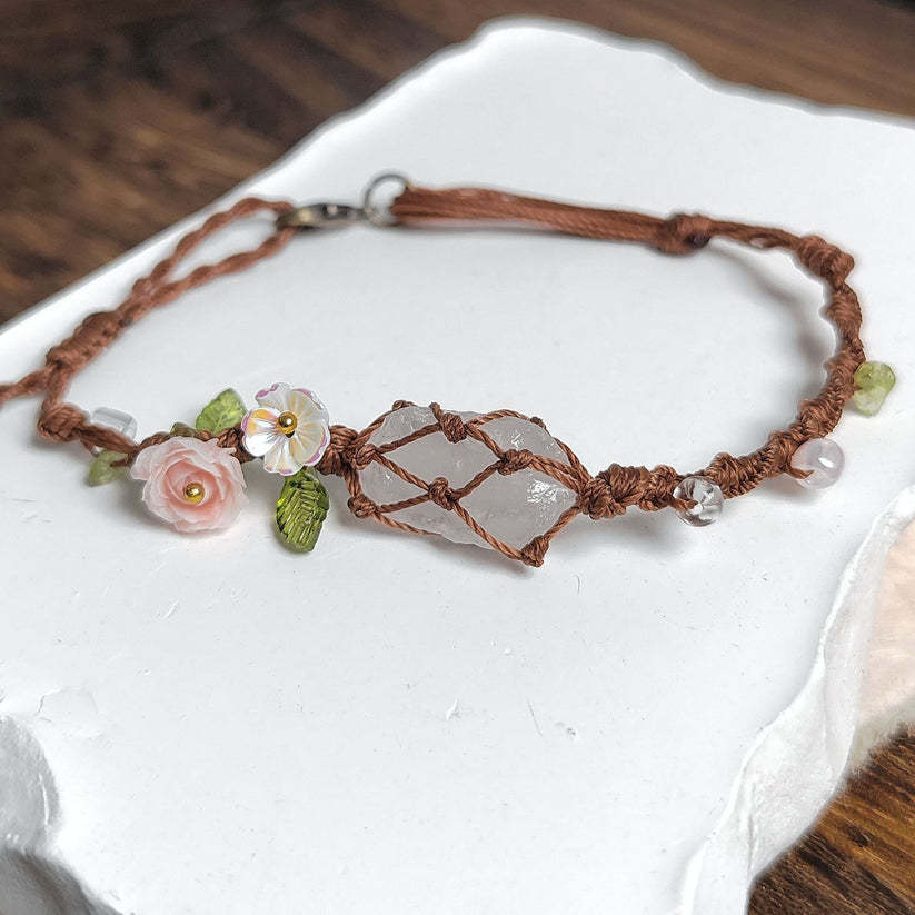 Handmade Bohemian Floral Bracelet-🌿Natural Beauty, Handmade Art🎨