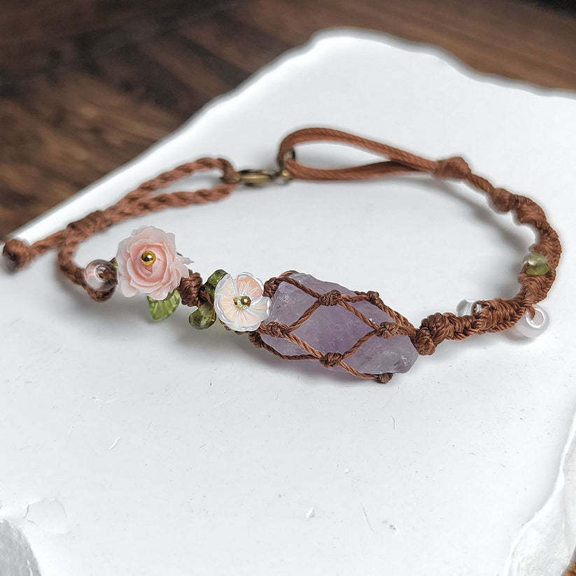 Handmade Bohemian Floral Bracelet-🌿Natural Beauty, Handmade Art🎨