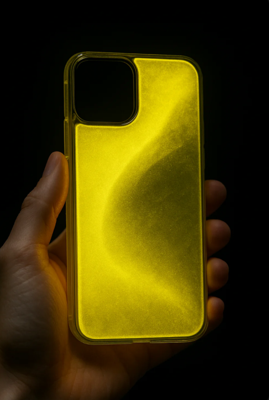 iPhone glow-in-the-dark sand-like phone case