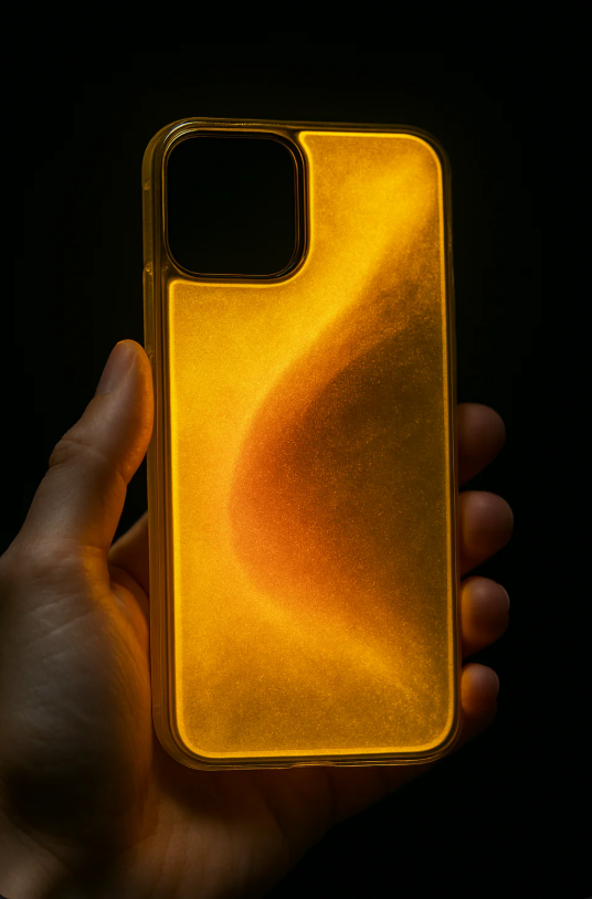 iPhone glow-in-the-dark sand-like phone case