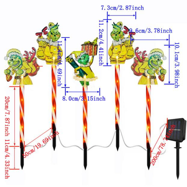 Christmas LED solar-powered floor lamp