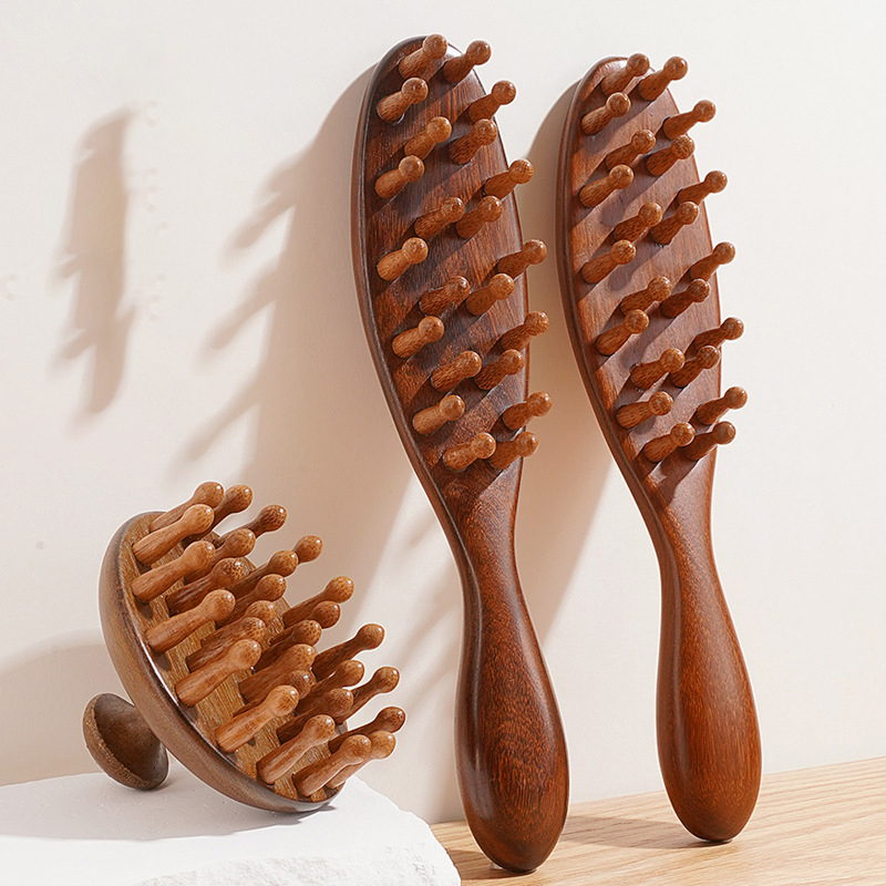 Solid Wood Meridian Massage Comb